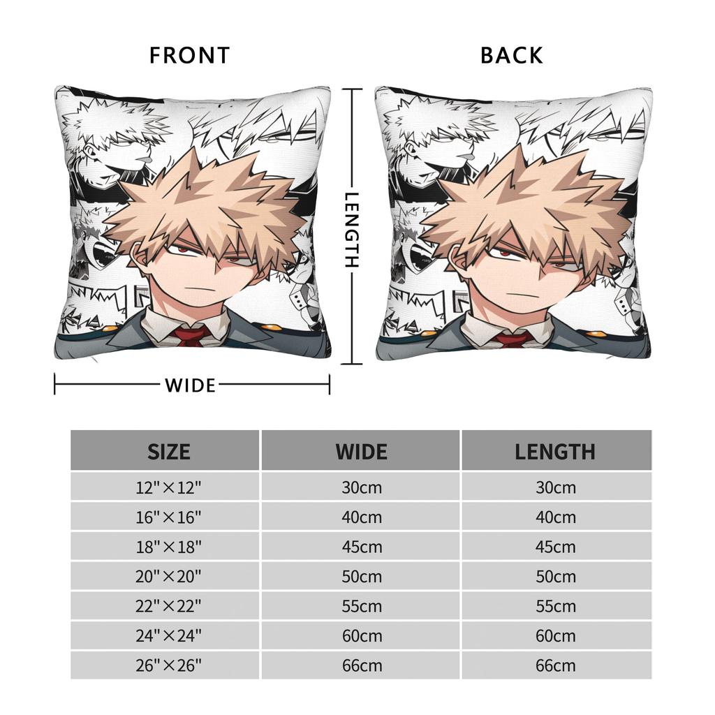 Anime-Kissenbezug K-Katsuki B-Bakugo Modischer Kissenbezug für Couch, Sofa, Schlafzimmer
