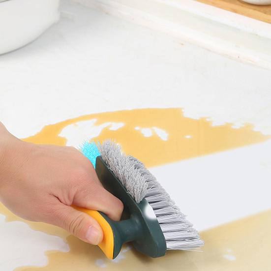 Cleaning Brush Multi-Functional Scrubbing Scraper Plastic Handle Ergonomic Grip Kitchen Toilet Cleaning Bottle Brush