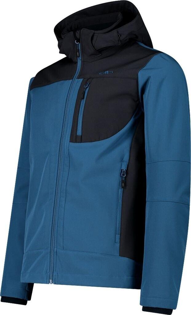 Куртка CMP мужская софтшелл с отстегивающимся капюшоном (3A01787N) голубой камень/антрацит