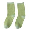 Hochwertige Metallic-Faden Damensocken Bunte Elastische Sportsocken Glänzende Atmungsaktive Crew-Socken Tägliches Tragen