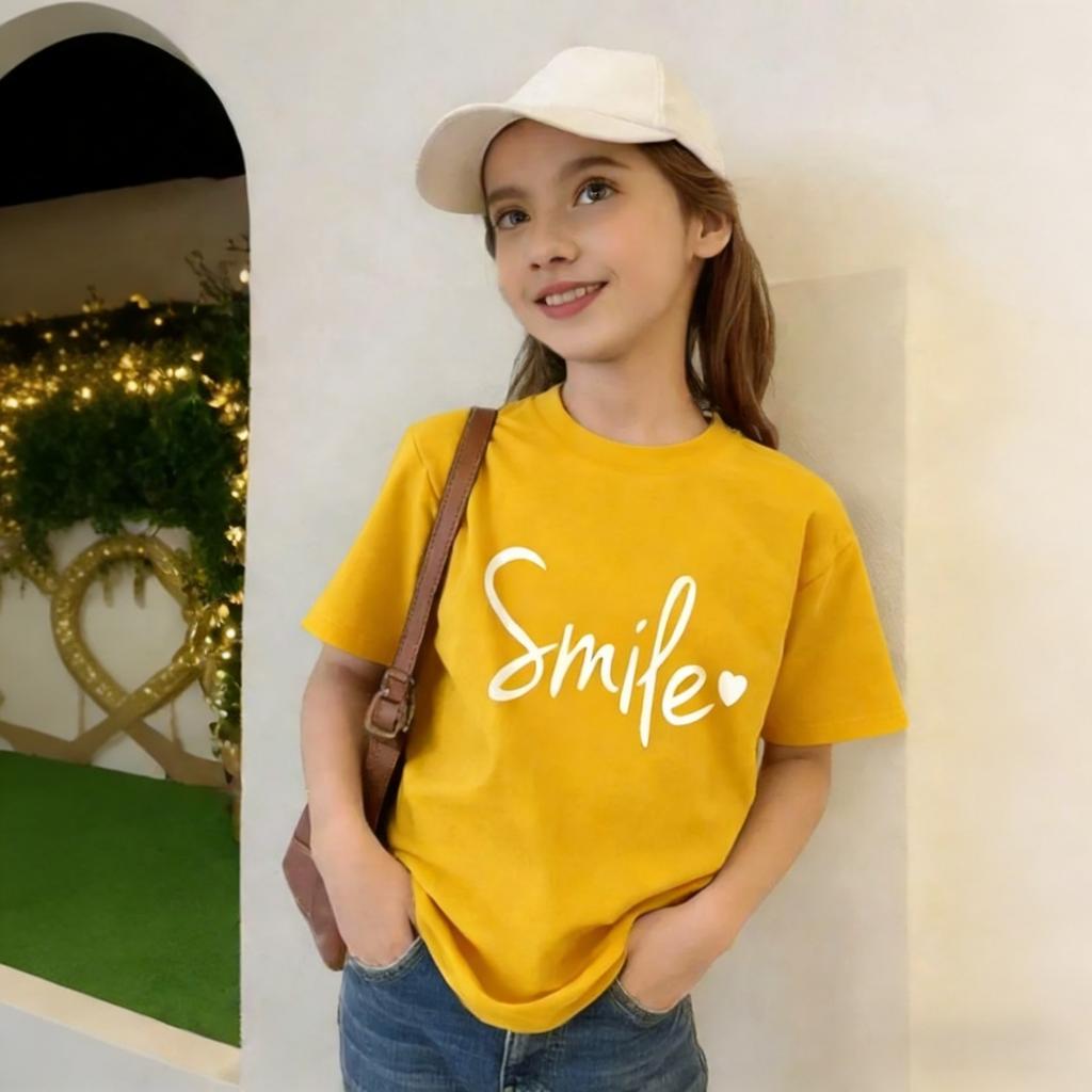 Summer New Children Tee Star Graphic Round Neck T-Shirt Girl Clothes Short Sleeve Outdoor Breathable Top Clothing