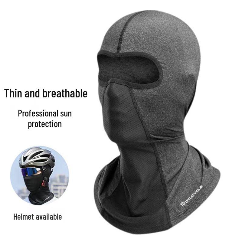 Unisex Ice Silk Windproof Full Face Cycling Mask - Sun Protection & Neck Gaiter for Spring/Summer