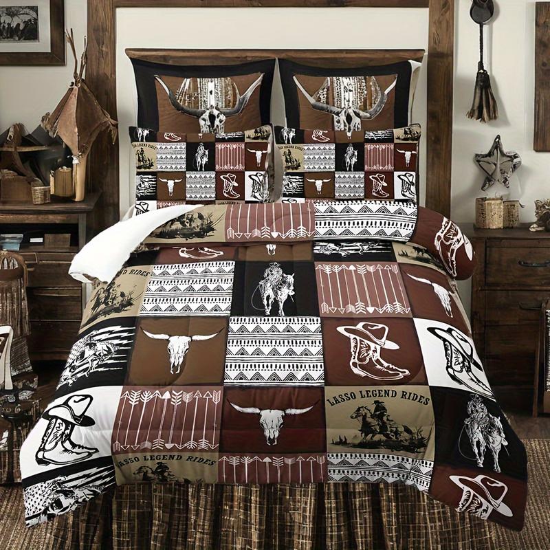 Coperta Singola in Microfibra Cartone Animato Cowboy - Trapunta Super Morbida Leggera per Tutte le Stagioni Coperte Personalizzate