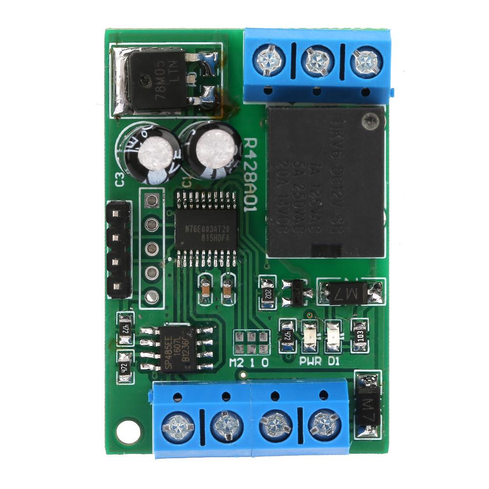 Modul releu multifuncțional cu port serial RS485 MODBUS RTU de 12V cu 1 canal, controler PLC