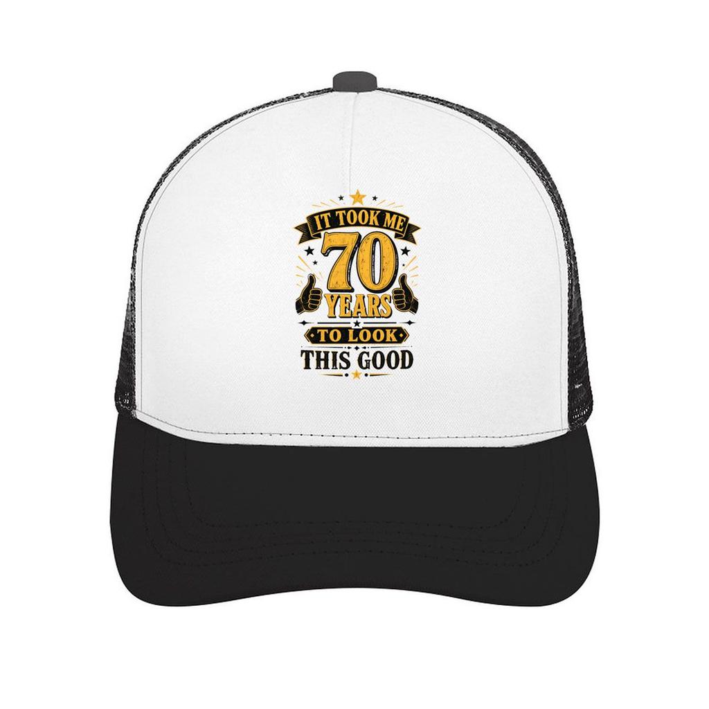 Seventy Years Looking This Amazing Mesh Baseball Cap Casual Hat Outdoor For Womens Unisex FeUnisex