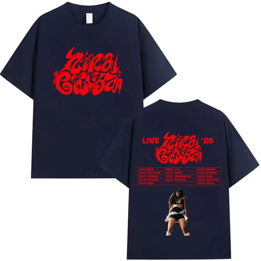2026 Rapper Nina Chuba Nuovo Album Tour Merch Magliette Uomo Donna Vintage Maglietta Estiva Girocollo Manica Corta Magliette Top