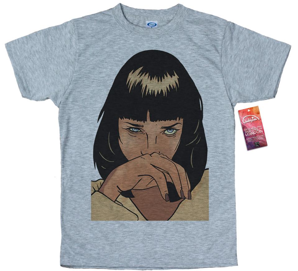Mia Wallace T Shirt Artwork Pulp Fiction Uma Thurunisex Hero In