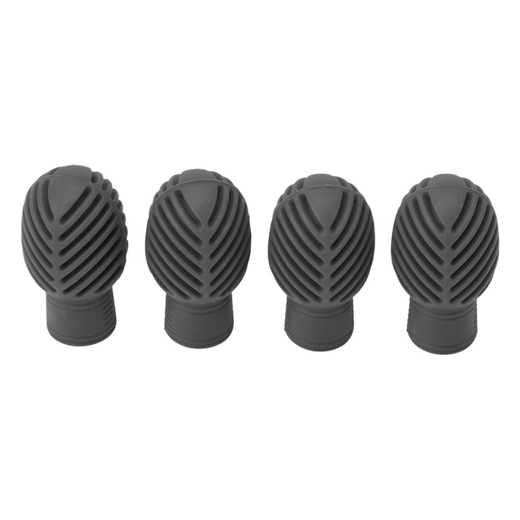 4PCS Drumstick Silent Practice Tip Silicone Stretchable Drum Practice Percussion Tip Grey