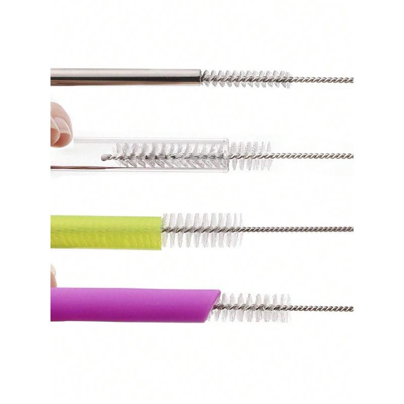 10pcs Stainless Steel Straw Cleaning Brush, Reusable and Multi-Purpose Straw Cleaner for Home Kitchen Use, Kitchen, Christmas Gift