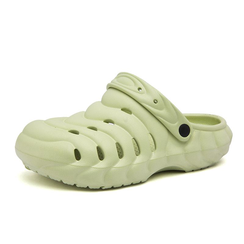 

Мужские сандалии с отверстиями и воздушной подушкой, с закрытым носком, легкие, больших размеров, пляжная обувь, летние шлепанцы, мужские, 2025, дышащие и нескользящие 45