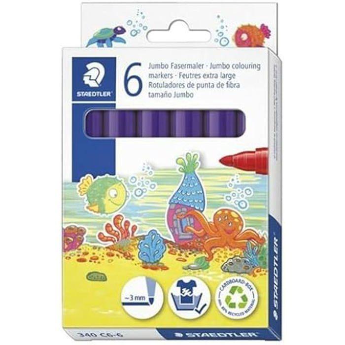 Marqueurs - STAEDTLER - Noris Club - Couleur Violet - Lot de 6 - Opaque