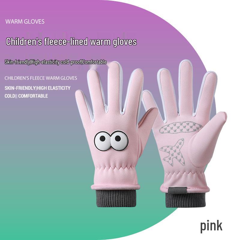 

Kids Water-Repellent Fleece-Lined Cycling & Ski Gloves - Non-Slip, Windproof, Cold-Proof for Autumn and Winter Outdoor Activities. M (7-10 years)