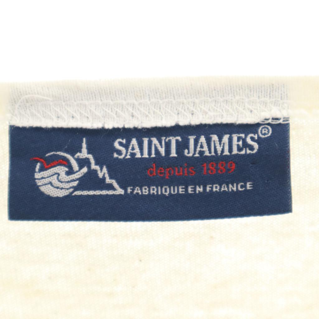 SAINT JAMES Made In France Border Pattern Long Sleeve Boat Neck Basque Shirt Women Used