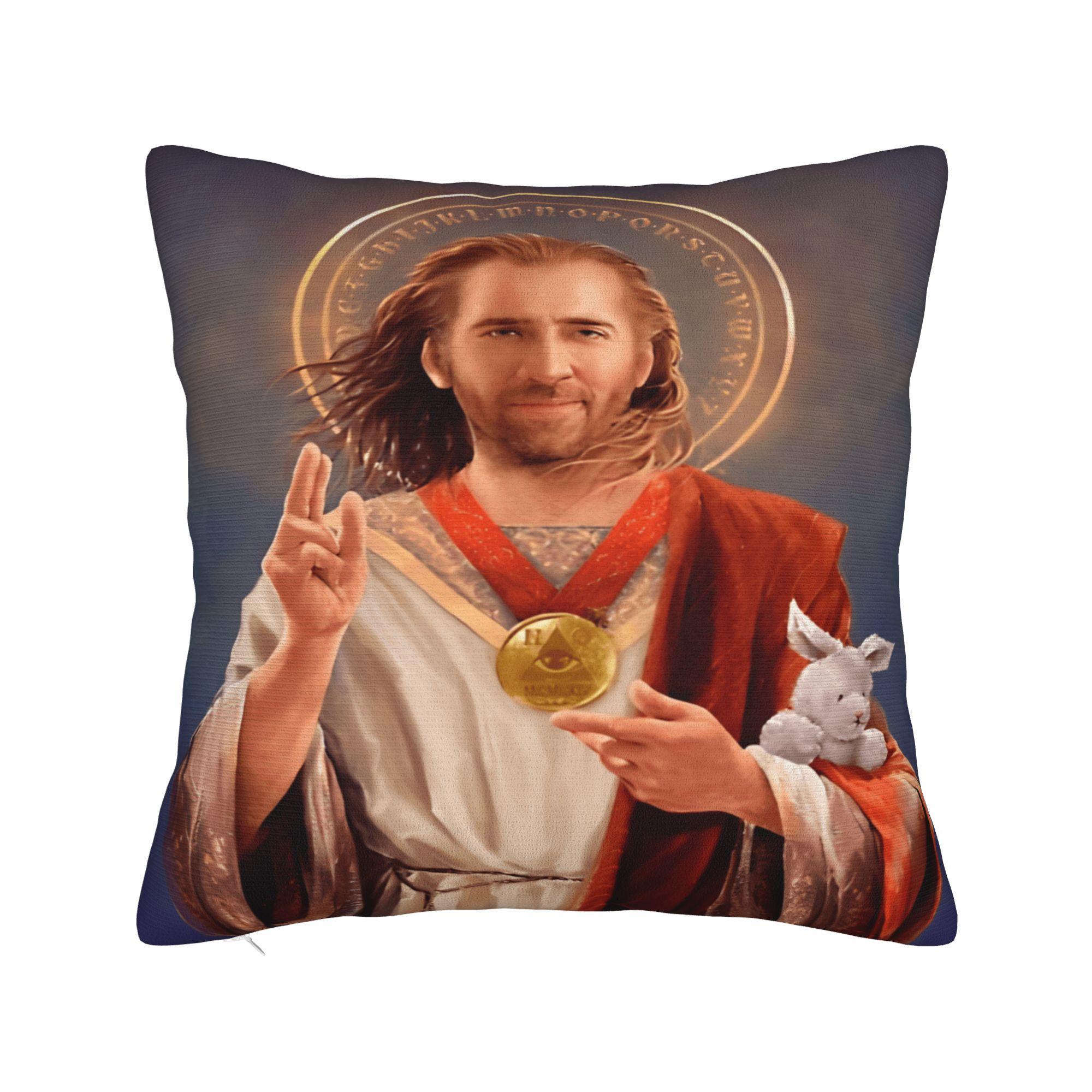 Pillow Case Funny N-Nicolas C-Cage Lemon Soft  Pillow Cover For Couch Sofa Bedroom Fashion Pillowcases 12x12Inch