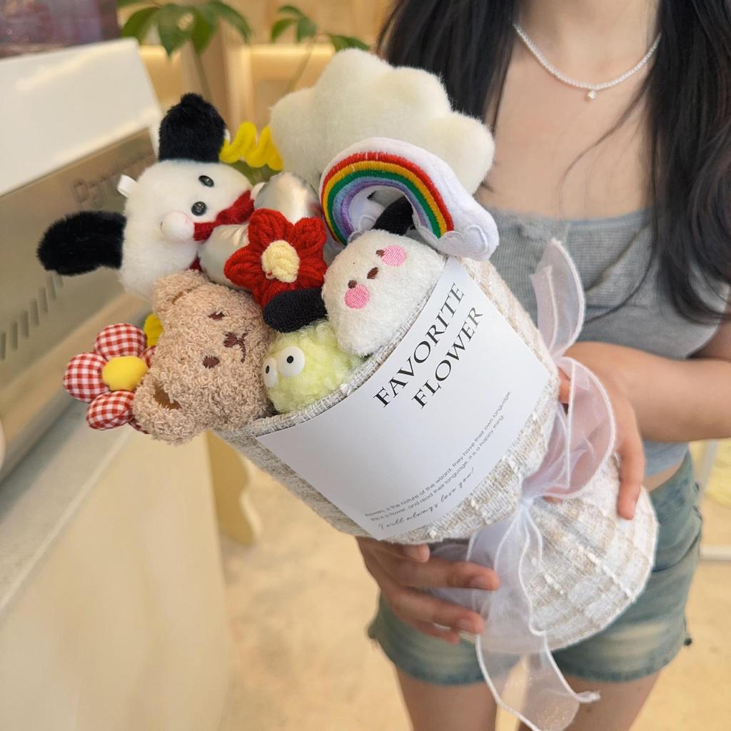Sanrio Cartoon Plush Doll Bouquet - Perfect Christmas or Birthday Gift for Girlfriend or Best Friend