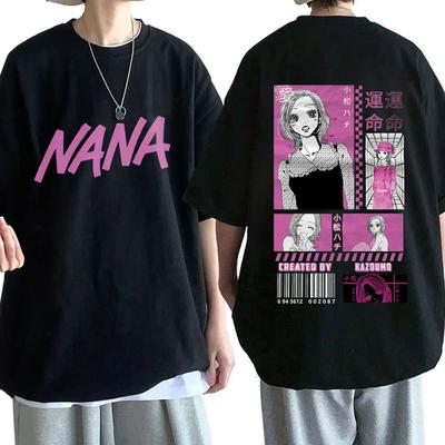 Nana Osaki Hachi Komatsu Anime T-shirt Black Stones Band Unisexga T-shirts Unisex's Soft Cotton Casual Short Sleeve Oversized T Shirts