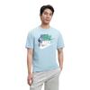 Men's Nike Alphabet Large Logo Printing Sports Breathable Short Sleeve Blue T-Shirt DV3317-494