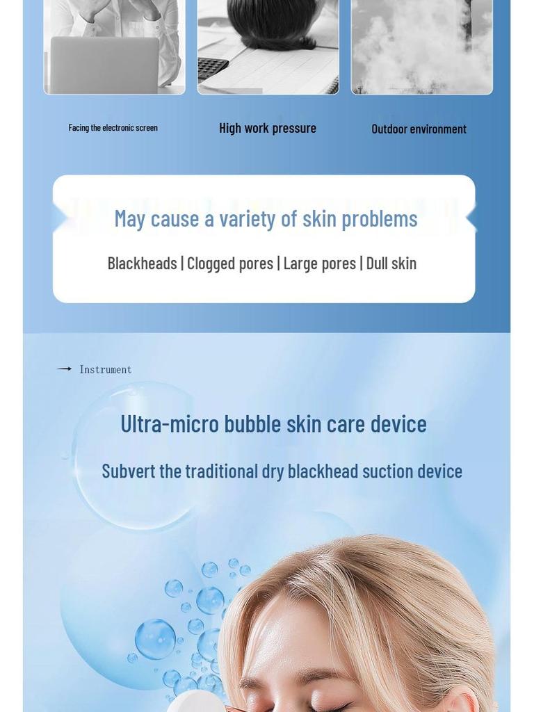 Portable Bubble Blackhead Remover & Facial Pore Cleaner with Oxygen Injection