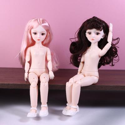 1 Sada Dívka DIY Oblékací Hračka Krásné 1/6 30Cm Nahé Panenky 3D Simulační Oko 20 Pohyblivých Kloubů Panenka Dětský Dárek