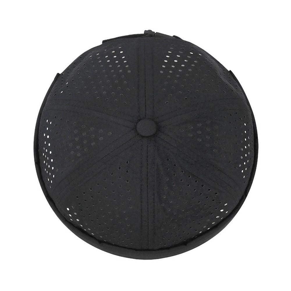 Fashion Mesh Brimless Skullies Cap Adjustable Breathable Beanie Hat Casual Solid Color Docker Hat Summer Spring