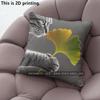 Cute Ginkgo Cat Print Square Pillow Covers Pattern Cushion Cover Suitable For Sofa Bedroom Car Pillow Cover