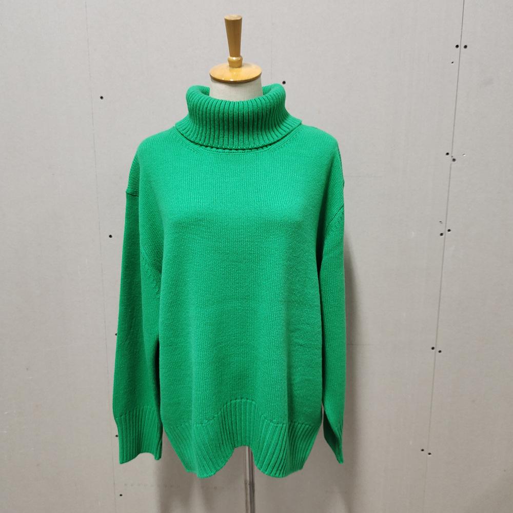 Women's Oversized Turtleneck Sweater Vintage Pullover Jumper Female Winter Thick Warm Knitted Sweater Soft for Women