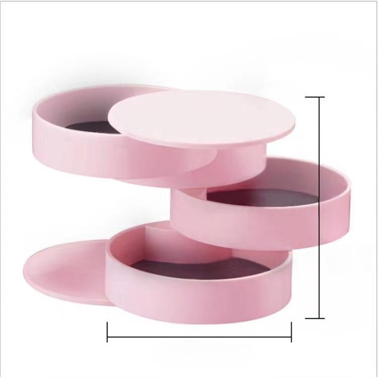 

1PC Nordic Style Jewelry Storage Box, Simple and Modern Rotating Multi-layer Jewelry Finishing Rack Jewelry розовый