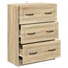 Drawer Cabinet In Sonoma Oak Finish 66 X 34.5 X 87 Cm Particleboard