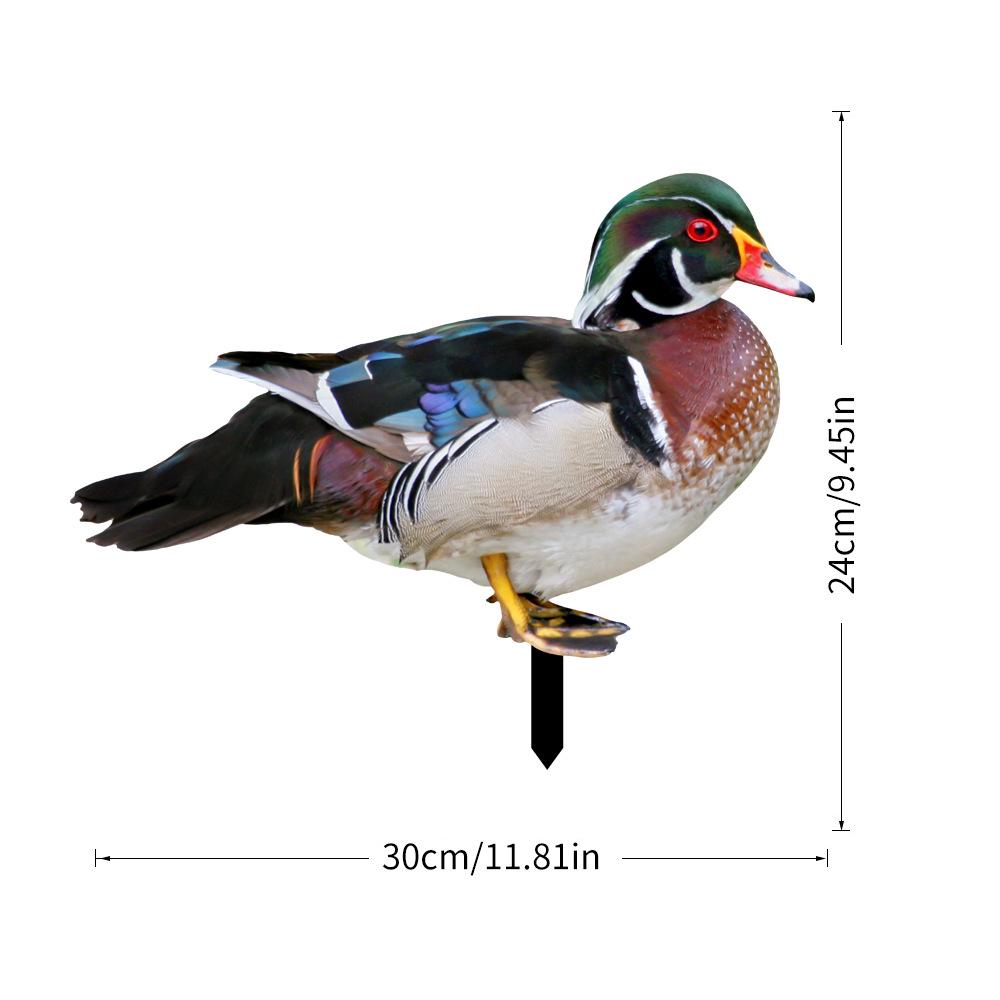 YKLU069-256 3D Rooster, Hen, Duck & Pig Outdoor Garden Decoration Plug