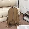 Vintage Plaid Backpack Large Capacity Lightweight School Bag for Junior High School Students