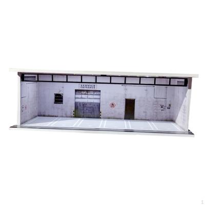 1/64 Model Car Display Case Miniature Scenery, Garage Diorama, Photo Prop Scenario, Parking Lot