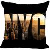 Individuelle New York City Quadratische Kissenhülle Individuelle Reißverschluss-Kissenbezughülle 45X45cm(Eine Seite)