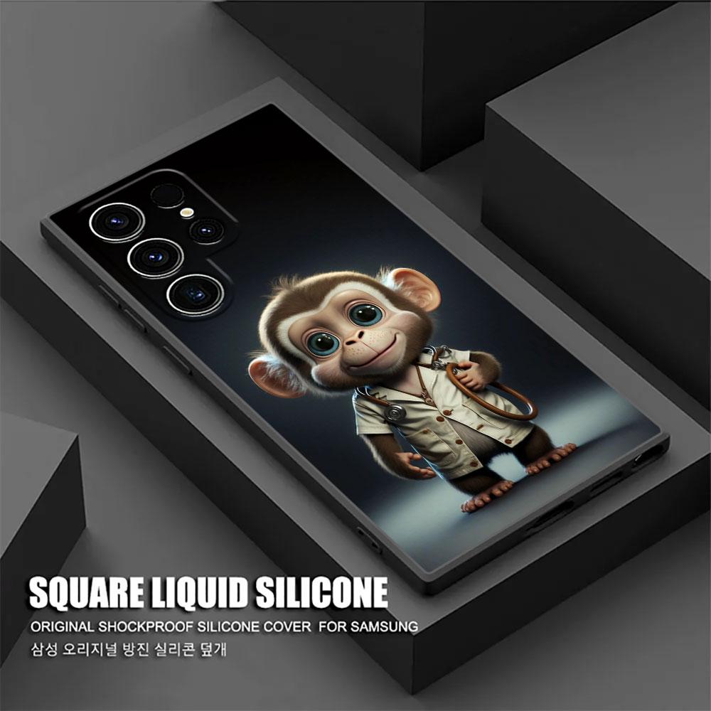 Duck Dog Frog Tiger Monkey Cartoon S26Ultra Case For Samsung Galaxy S26 S25 S24 S23 S20 S21 FE S22 Ultra Plus Soft Phone Cover