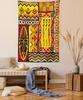 Lunarable Forest Tapestry Queen Size, Autumn Fall Forest Scene with Vibrant Colors and Pale Leaves Tranquil Peace Nature, Wall