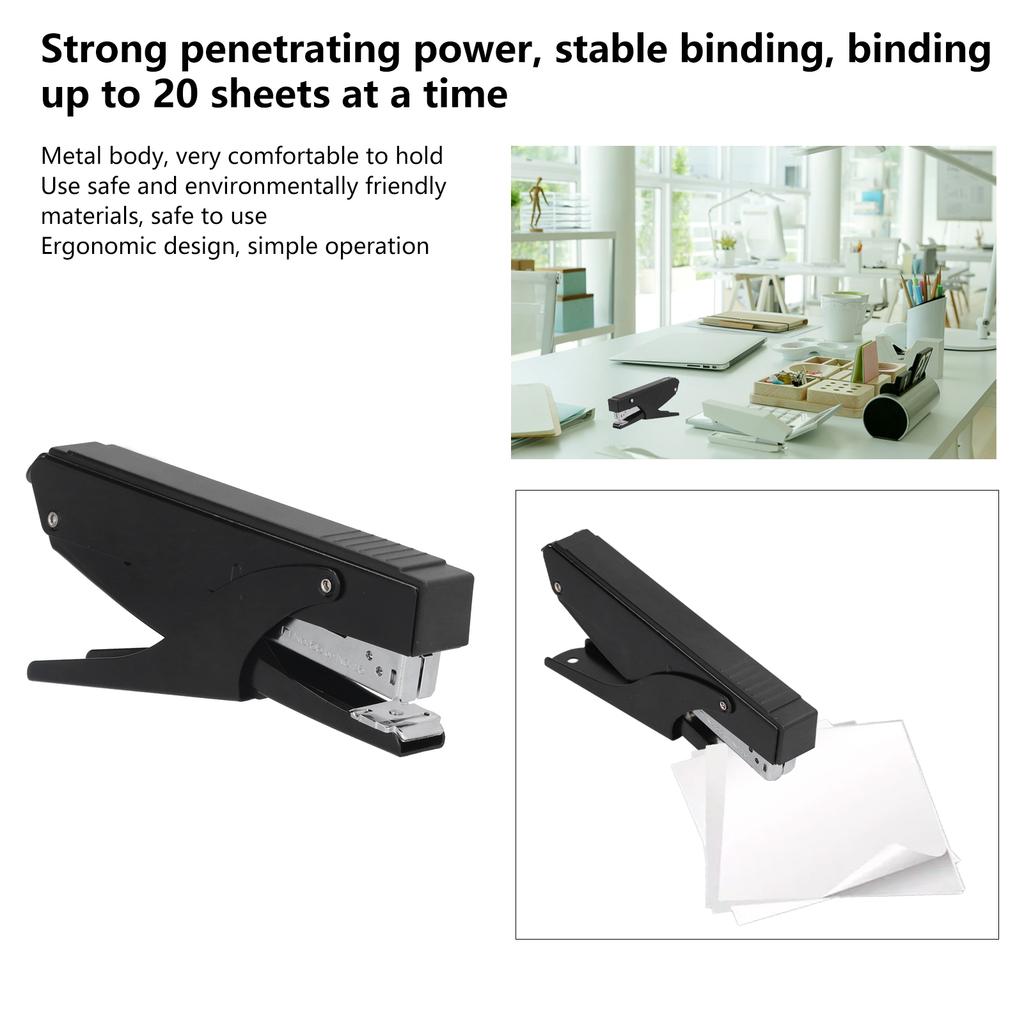 Stapler Hand Held Ergonomic 20 Sheets Safe   Binding Tool for   Home Classroom