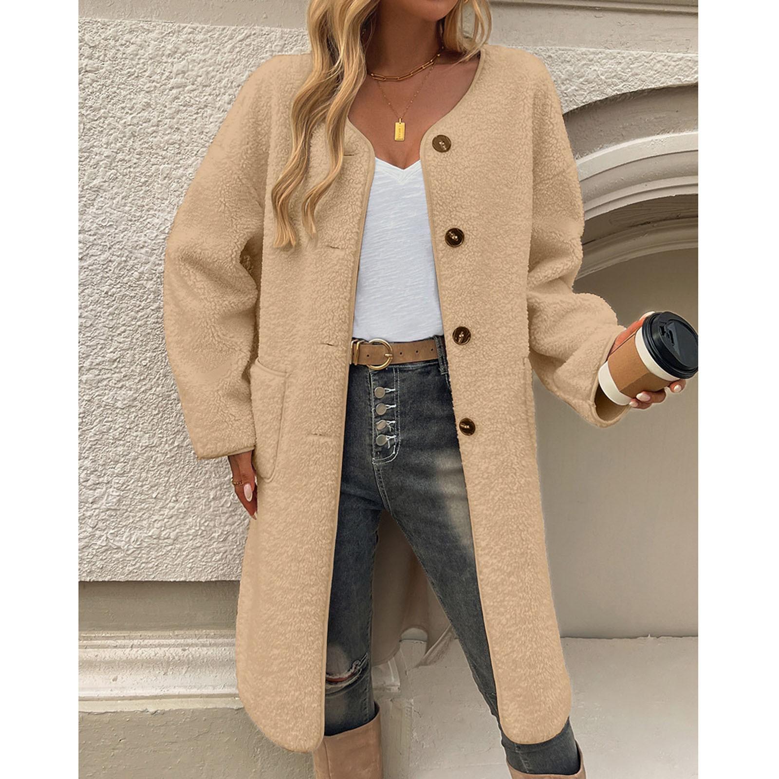 

Жіночий вільний повсякденний однотонний кардиган з довгими рукавами. Модна куртка XL хакі