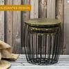 3-Piece Set Coffee Tables Side Tables Garden Table Retro Metal Basket Wire Basket Garden Nesting Table Garden Furniture Outdoor Balcony Metal