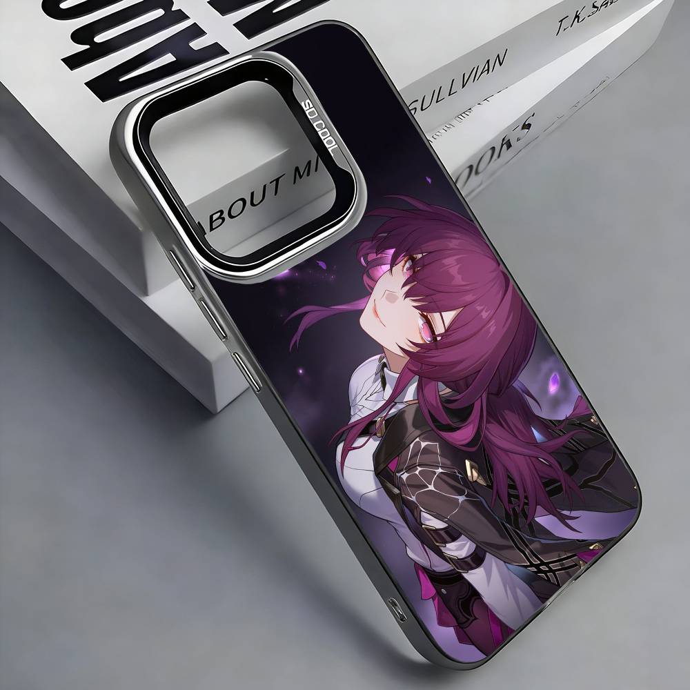 

Чехол для телефона Kafka H-Honkai S-Star R-Rail Для iPhone 17,16,15,14,13,12,11 Plus,Pro Max, Цветной Серебряный Чехол для Телефона iPhone16pro