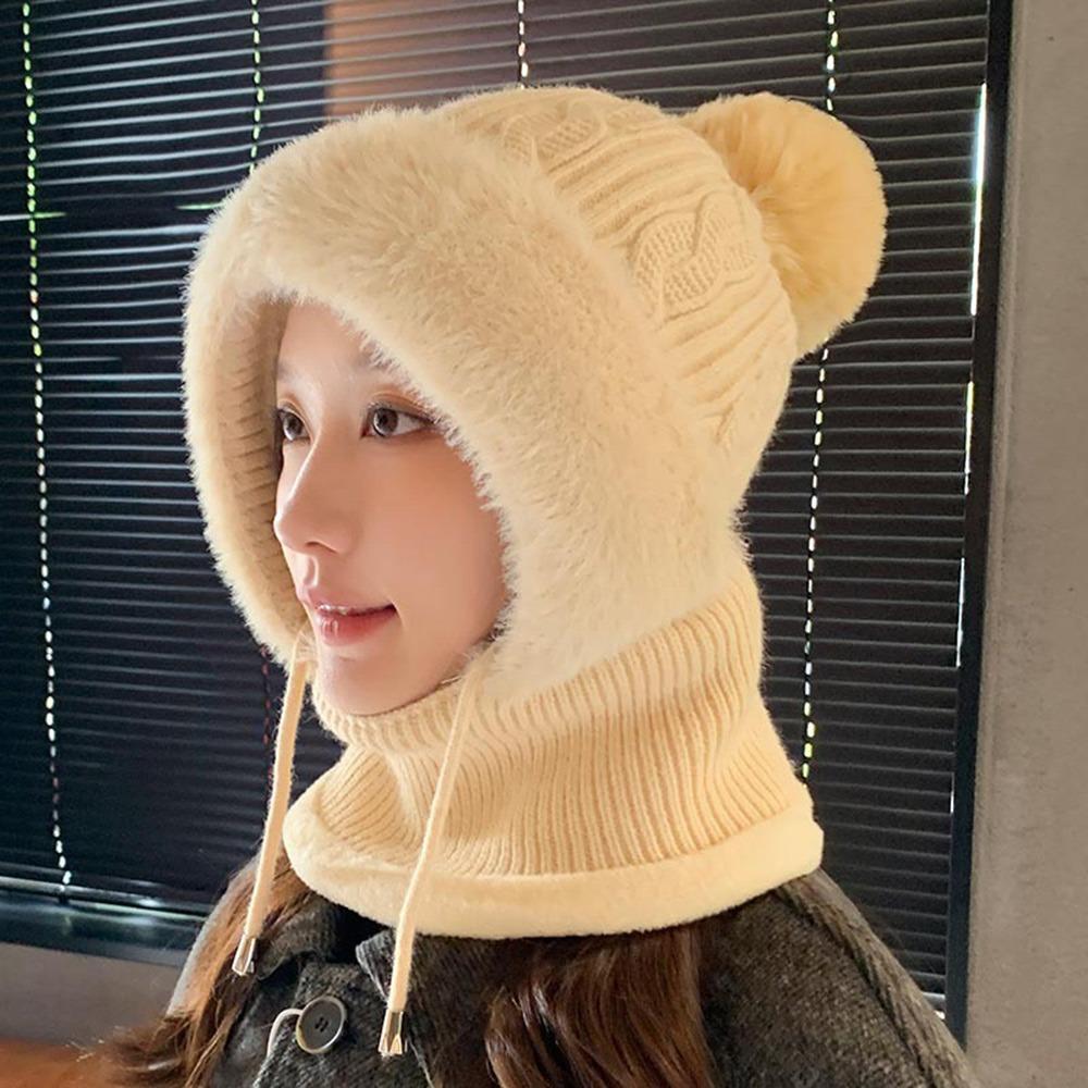 Warme Beanie Mütze Ohrenschutz Sturmhaube Mode Strickmütze Damen