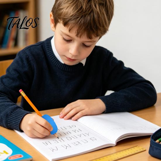 Schoolbenodigdheden voor de Kleuterschool 6 Stuks Potlood- en Penhouders Kinderen Handschrift, Herbruikbaar Volwassenen, Basisschool Schrijfwaren Zachte EVA Schuim Opgevulde Houders