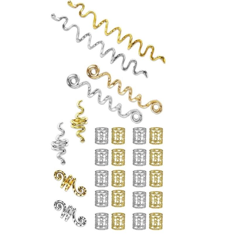 

28 шт. Металлические пружинные зажимы для волос, кольца для наращивания дредов DIY, зажимы для наращивания волос для надежного плетения, аксессуары 1