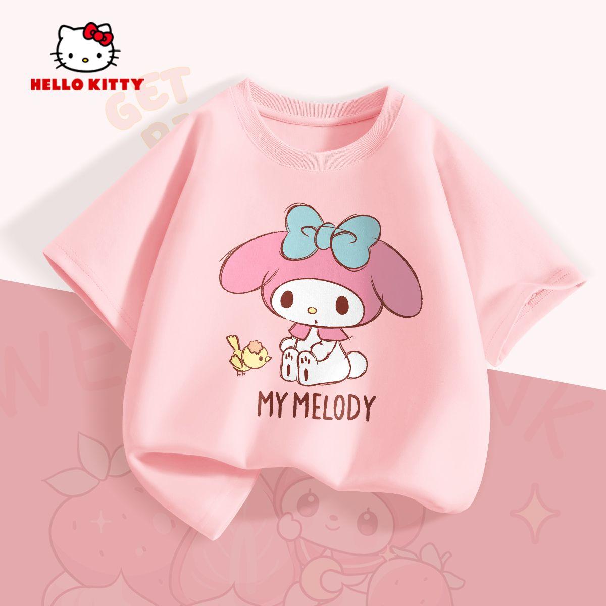 

Sanrio Summer Girls Clothing Children s Hello Kitty Printed Short-Sleeve Top 100