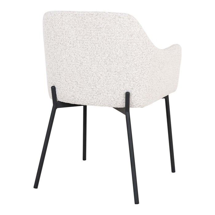 Chaise de salle à manger - EBUY24 - Melilla - blanc - acier - Lot de 2 - Assise 47 cm