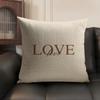 Simplicity Pattern Love Cushion Cover Natural Linen Organic Fabric DoubleSided Printing Sofa Home Decor Gift Pillow Case