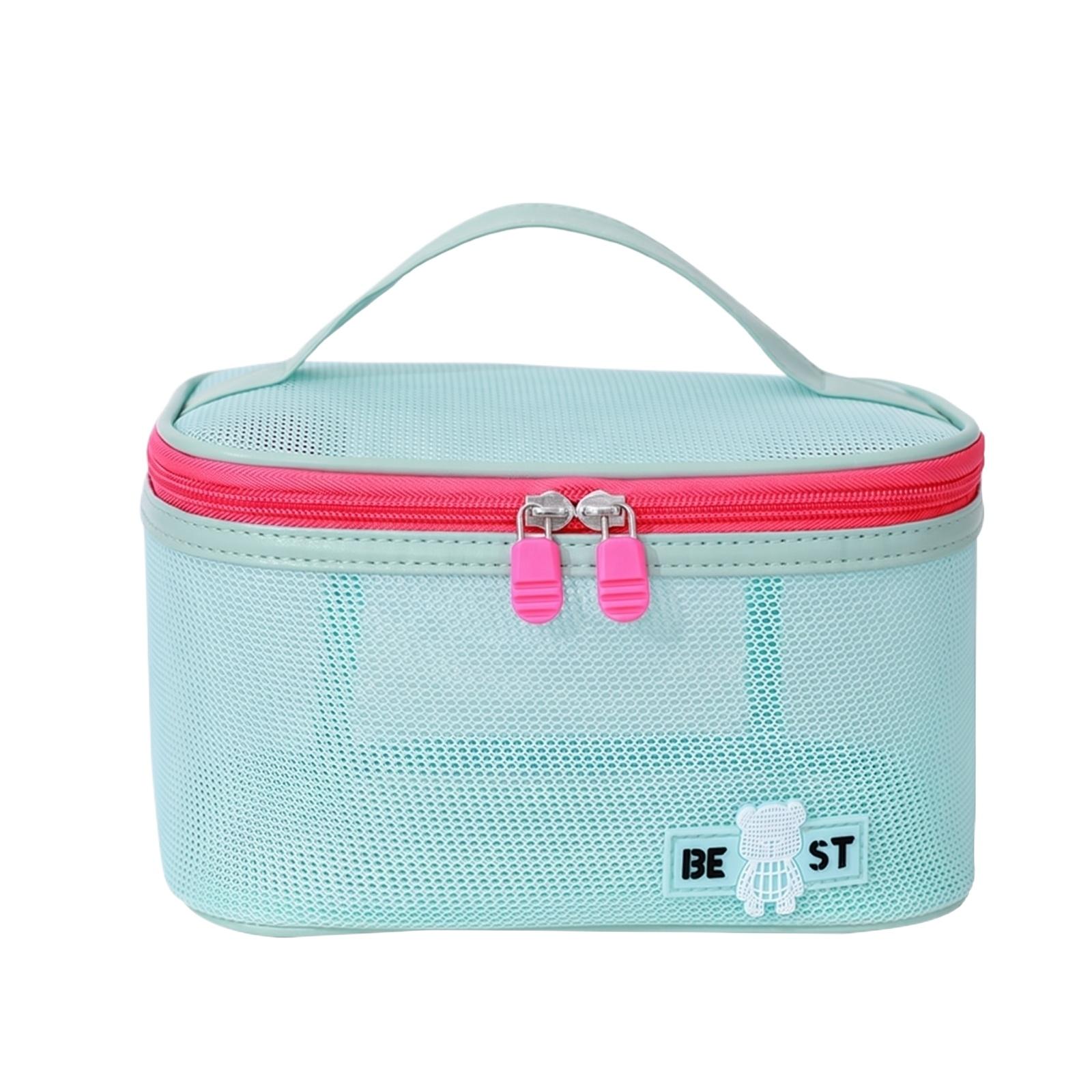 

Travel Toiletry Bag Hanging Organizer Portable Waterproof Mesh Wash Bag for Men Women with Large Capacity and Handle for Easy Carrying one size зелёный