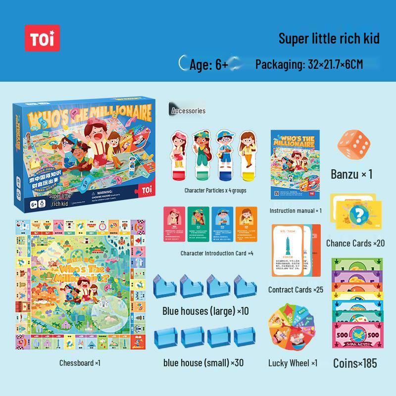 

ТОИ Мировое Путешествие: Китайское Делюкс Издание - Очень Большая Детская Классическая Настольная Игра для Семейного Веселья TK10821