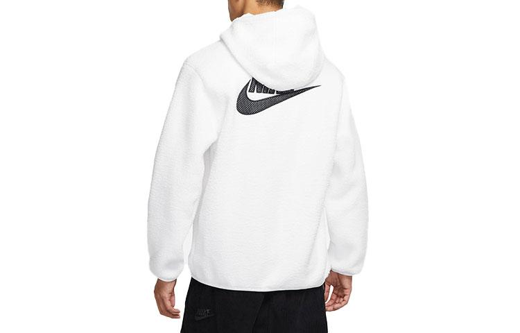Nike Sportswear Essentials Sweatshirts Men's White Hooded Thickened Regular DD5014-100