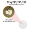 Personalized NTAG215 NFC Round Card with Custom Color Printing for Tap-to-Play Games