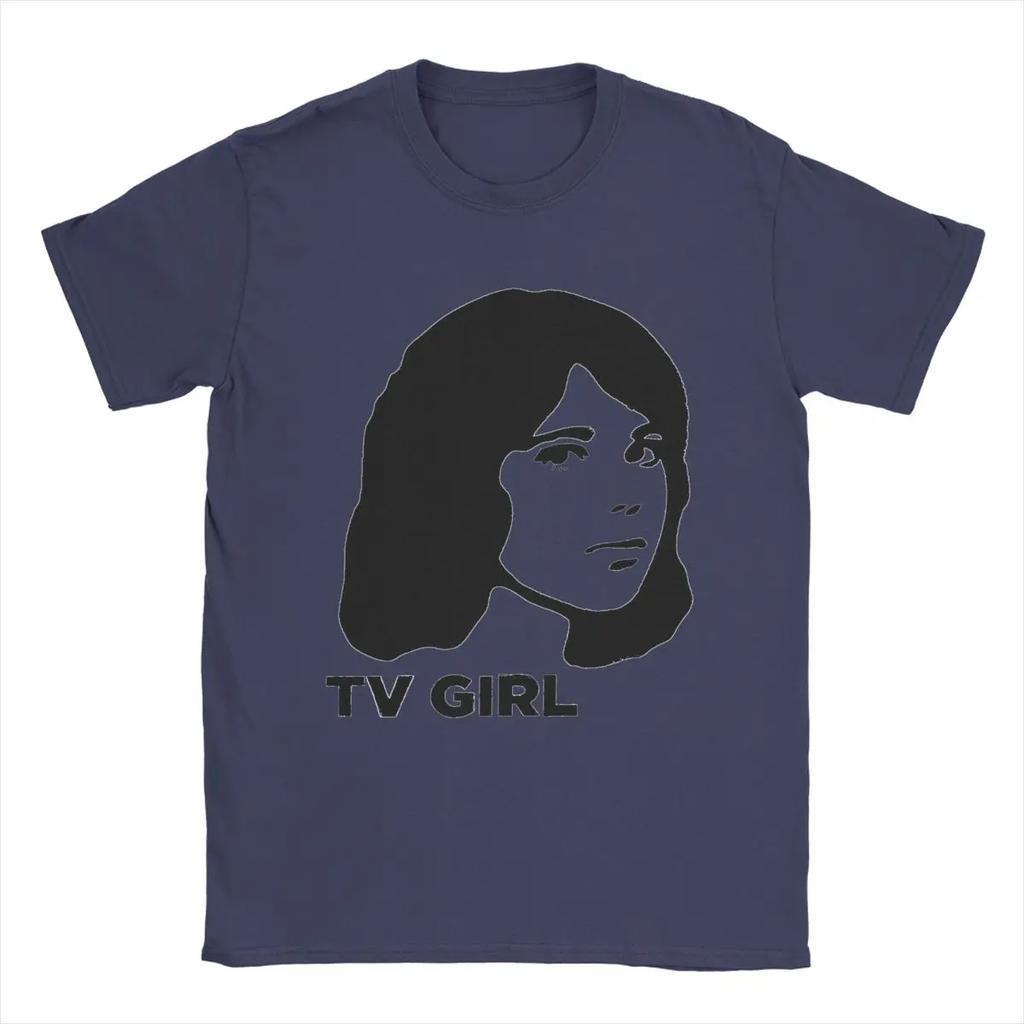 Tv Girl Band T-Shirt for Men Vintage Cotton Tee Shirt Crewneck Short Sleeve T Shirts Gift Clothes