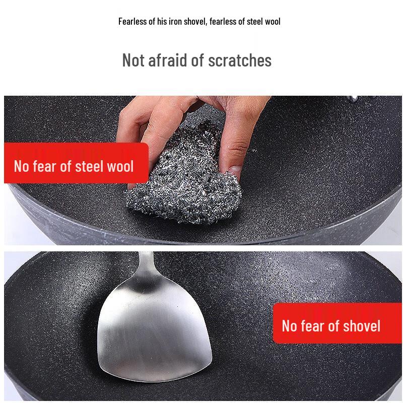 Wutuo Korean Maifan Stone Non-stick Wok, 34cm with Lid